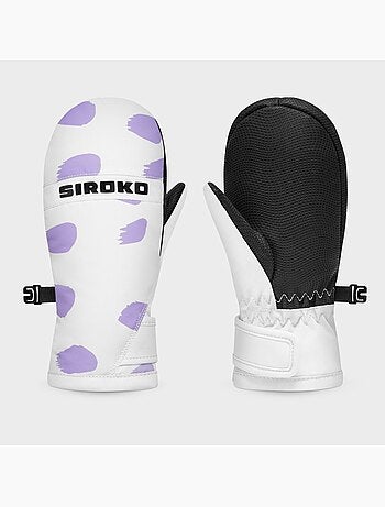 Moufles thermiques snowboard et ski enfant sports d'hiver enfants polka dots