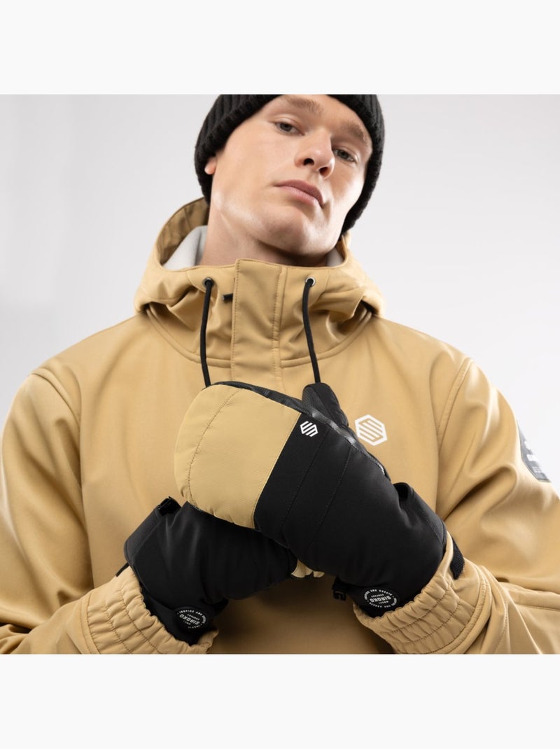 Moufles thermiques snowboard et ski sports d'hiver homme et femme pitztal camel Beige - Kiabi