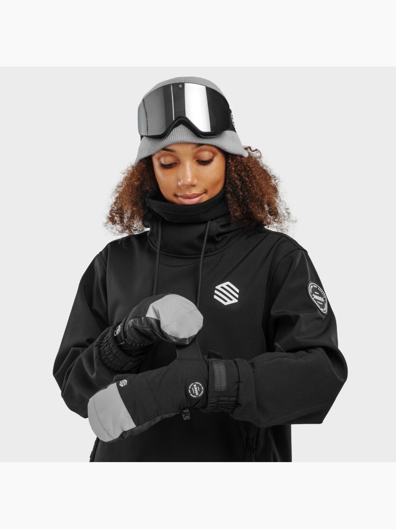 Moufles thermiques snowboard et ski sports d'hiver homme et femme pitztal gray Noir - Kiabi