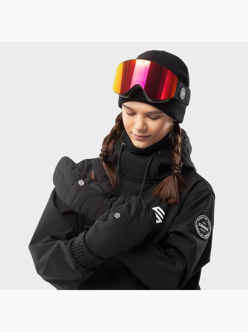 Moufles thermiques snowboard et ski sports d'hiver homme et femme pitztal Noir - Kiabi