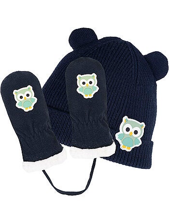 Moufles ultra doux, doublées fausse fourrure mixte bébé isotoner