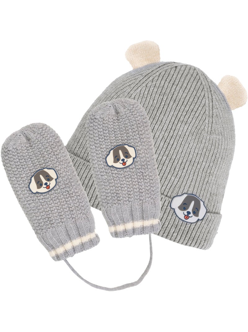 Moufles ultra doux, doublées fausse fourrure mixte bébé isotoner Gris Gris - Kiabi