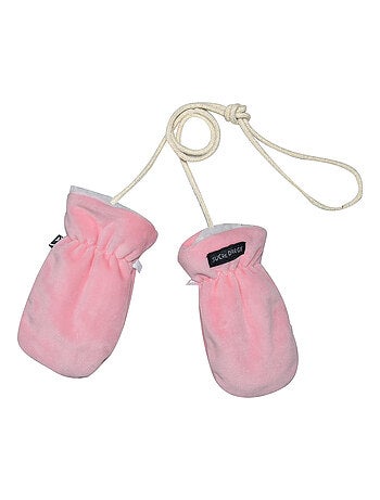 MOUFLES VELOURS DOUX ROSE FRELON