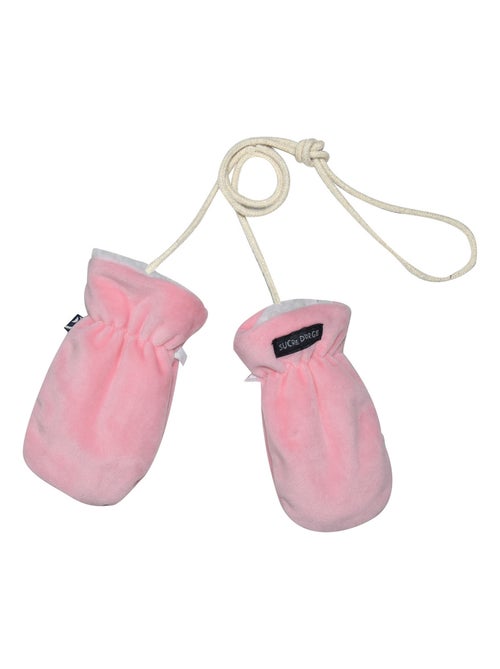 MOUFLES VELOURS DOUX ROSE FRELON - Kiabi