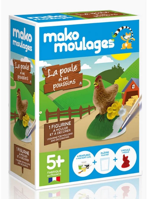 Moulage en plâtre : La poule et ses poussins - Kiabi Moulage en plâtre : La poule et ses poussins - Kiabi