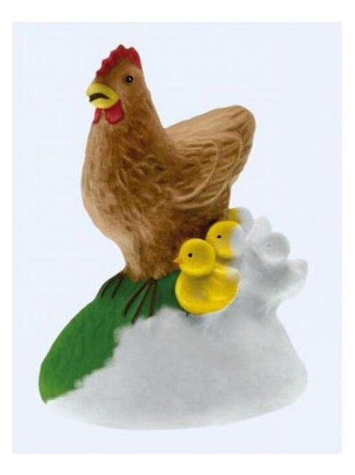 Moulage en plâtre : La poule et ses poussins - Kiabi