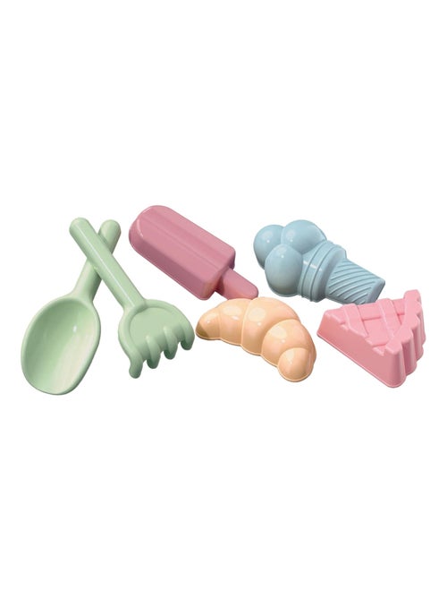 Moules à sable pour bonbons avec pelle et râteau, 6 pièces - Kiabi