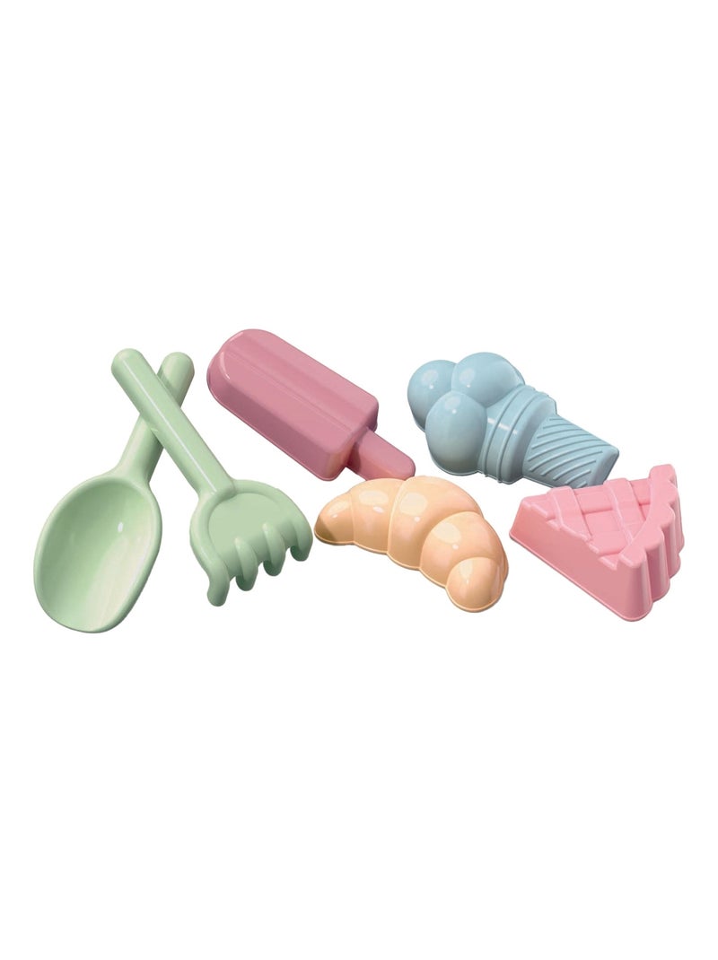 Moules à sable pour bonbons avec pelle et râteau, 6 pièces Multicolore - Kiabi