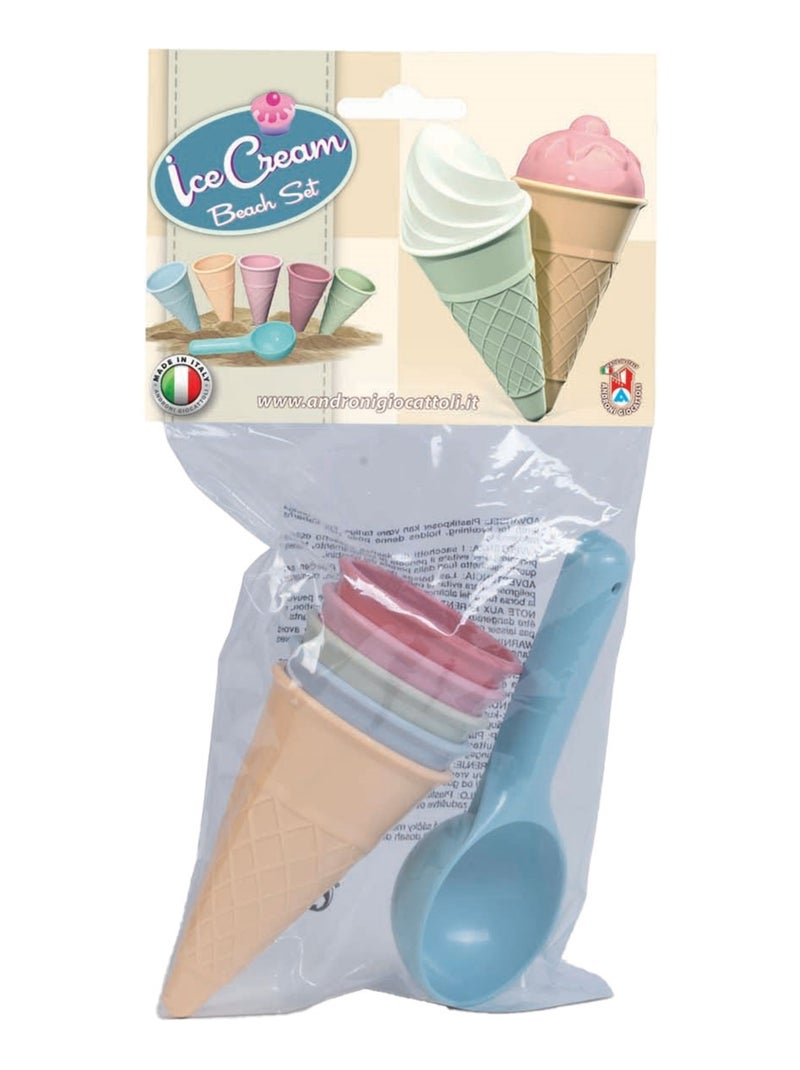 Moules à sable pour crème glacée avec cuillère Multicolore - Kiabi
