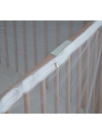 Moustiquaire pour lit tineo - ouverture facile avec zip - compatible lit 60x120 ou 70x140 cm