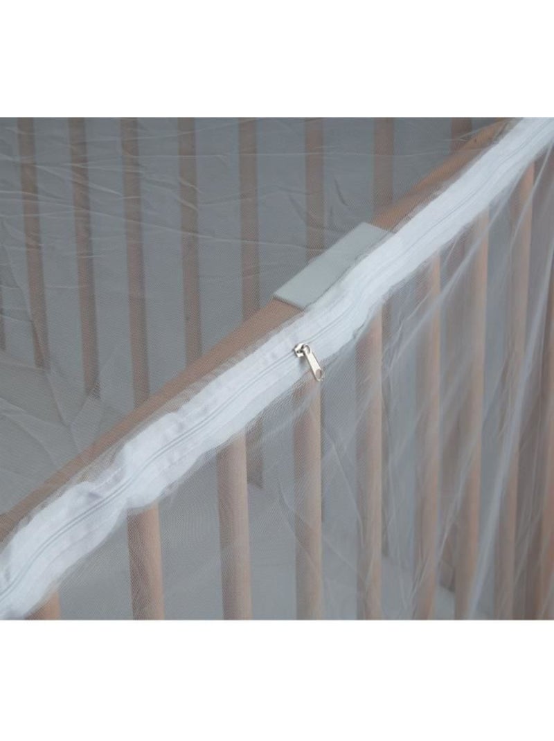 Moustiquaire pour lit tineo - ouverture facile avec zip - compatible lit 60x120 ou 70x140 cm Blanc - Kiabi