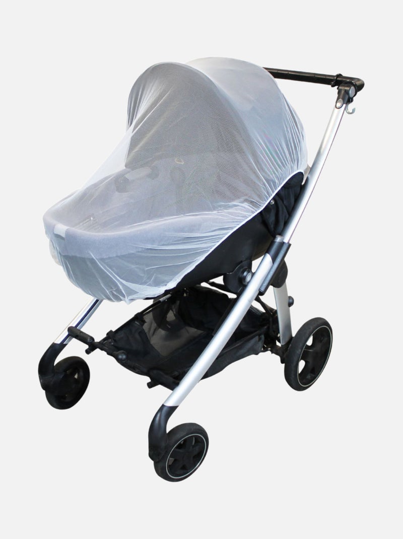 Moustiquaire universelle pour poussette et landau - Monsieur Bébé Blanc - Kiabi