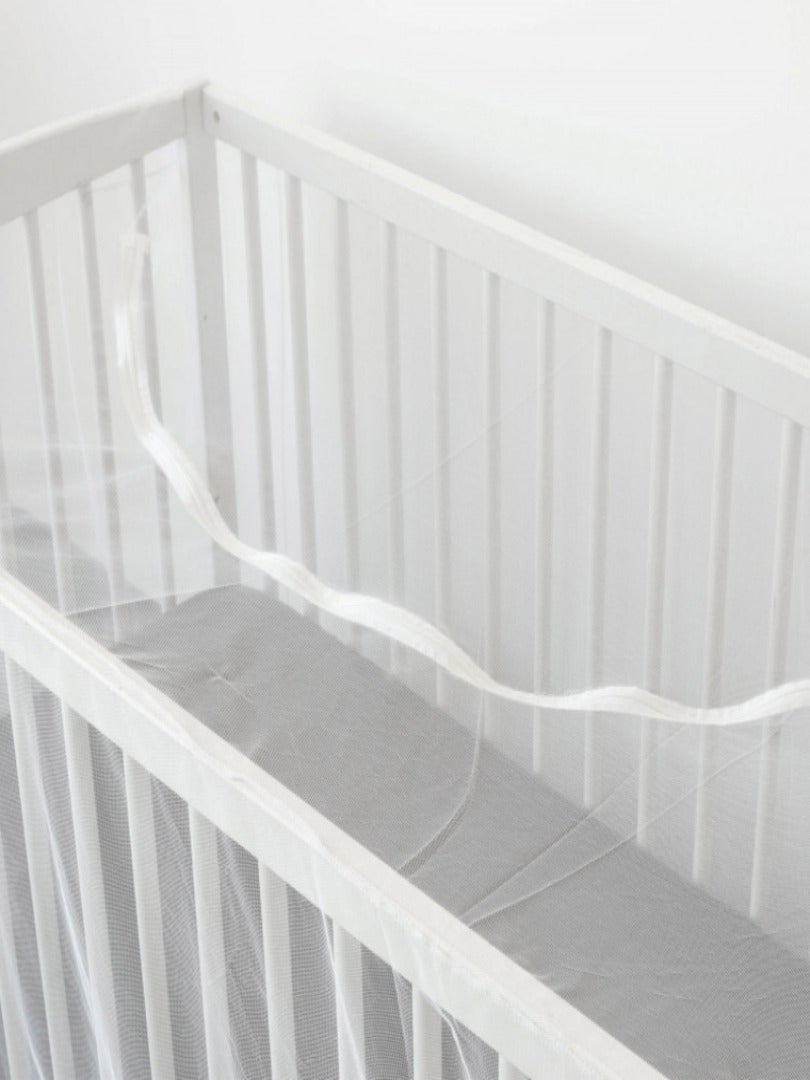 Moustiquaire zippée pour lit bébé 60 x 120 cm Blanc - Kiabi