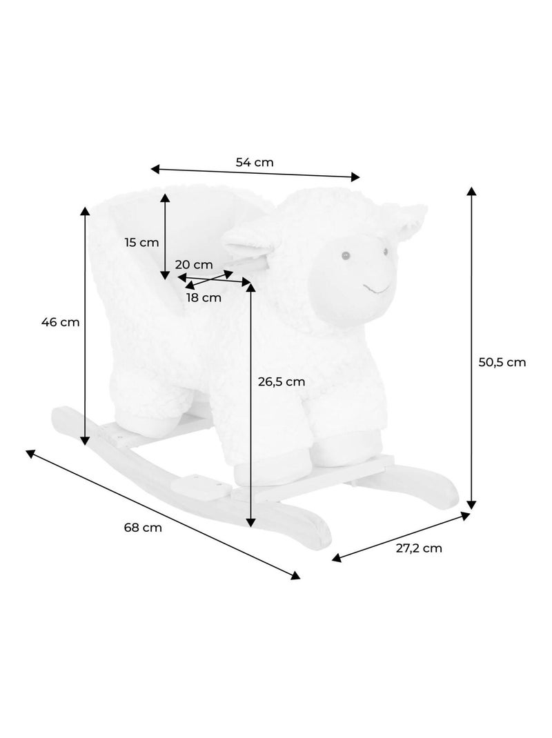 Mouton à bascule pour enfant Maroa Blanc - Kiabi