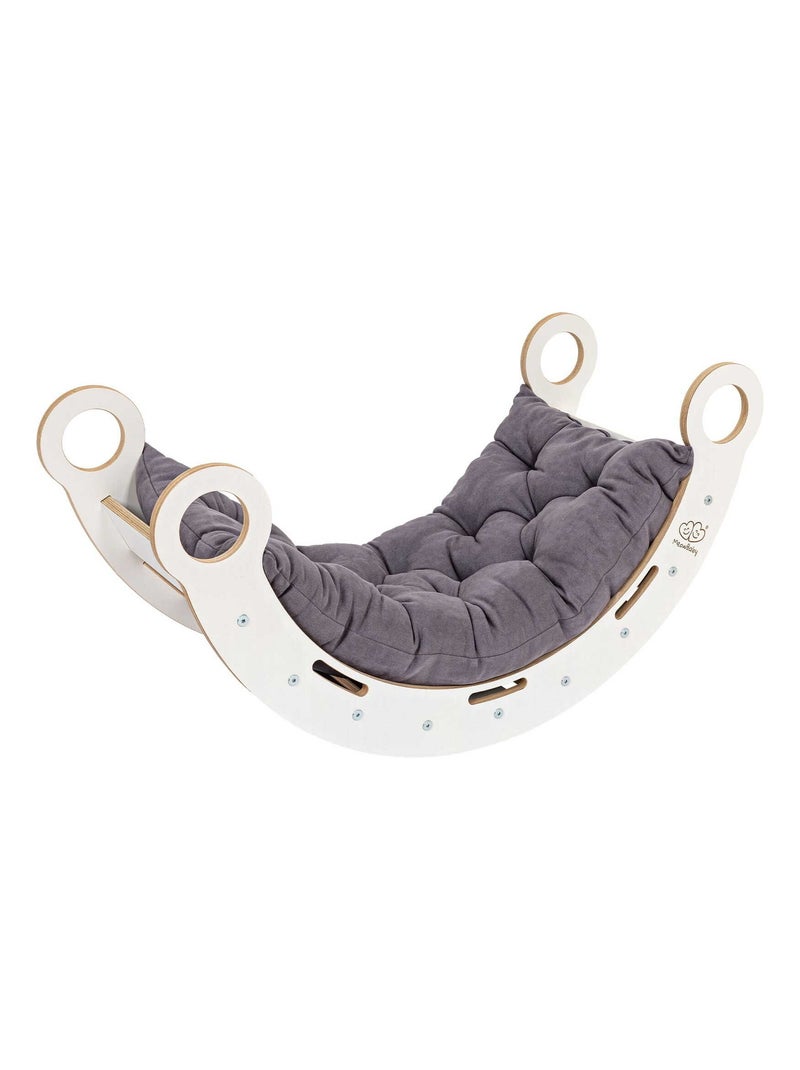 Moyenne Planche à Bascule pour Enfants Échelle avec oreiller Blanc Gris - Kiabi