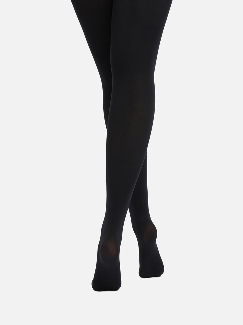 MS MODE Accessoires Pack de 2 Collants Super stretch 3D 100 den Noir - Kiabi