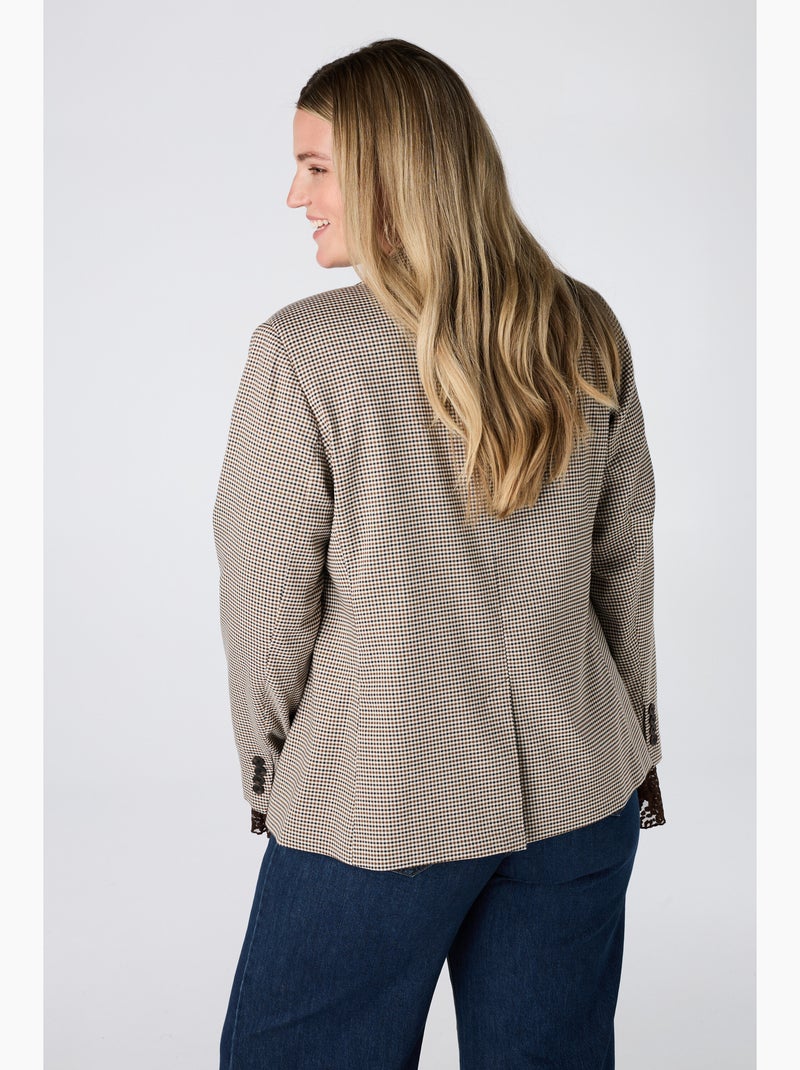 Ms mode blazer à carreaux Marron/Multicolore - Kiabi
