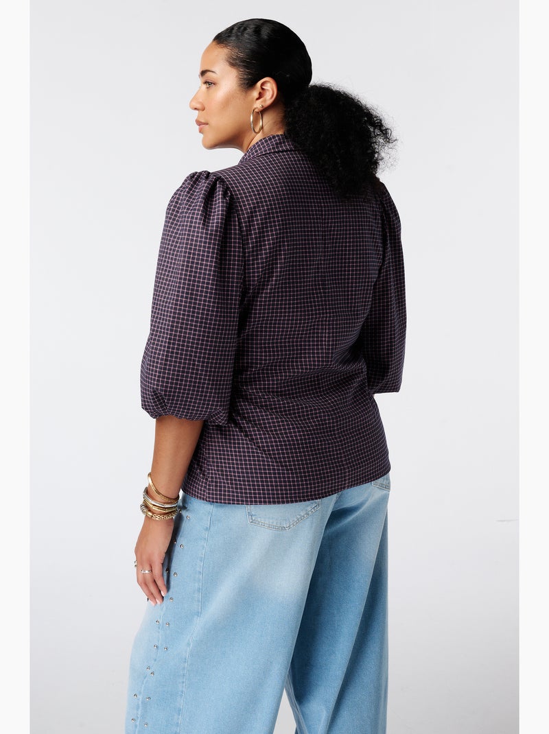 Ms mode blazer à carreaux portefeuille Bleu Multicolore - Kiabi