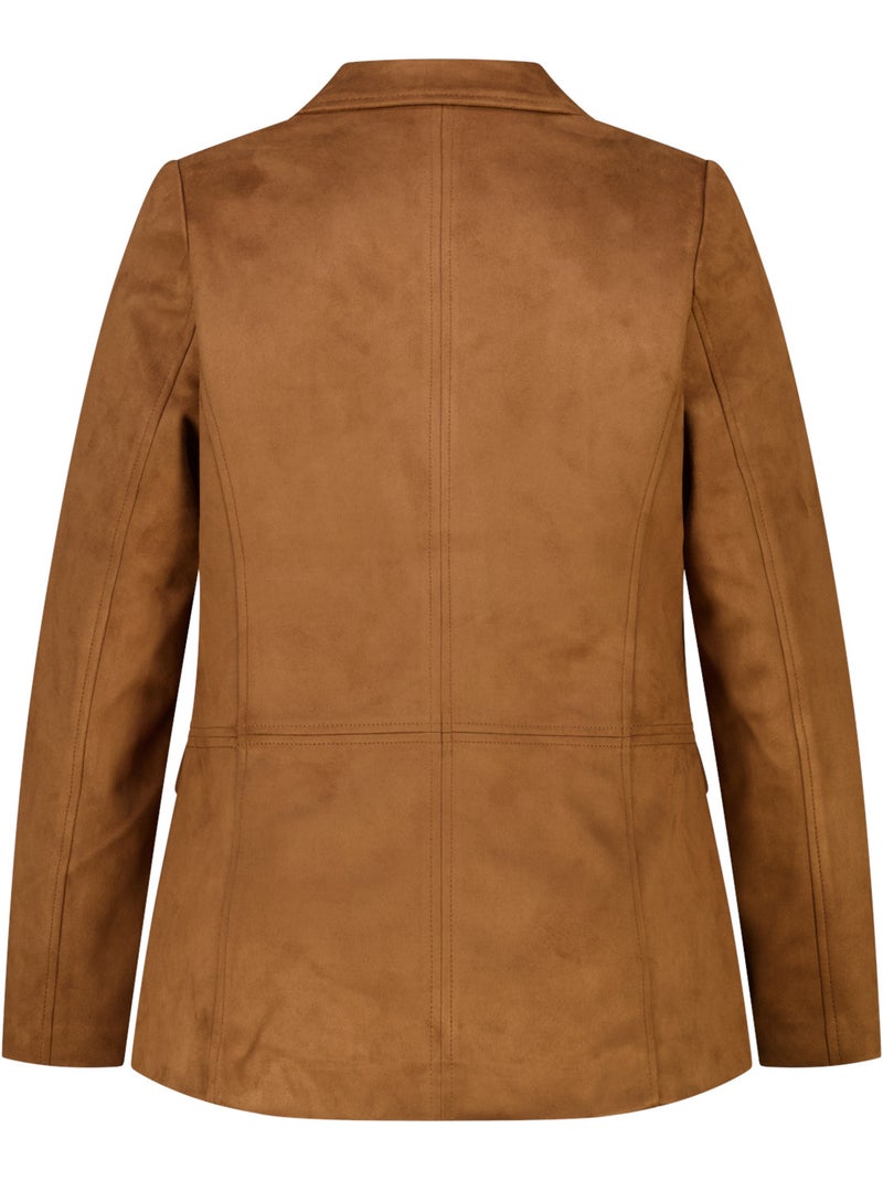 Ms mode blazer en suédine Camel - Kiabi