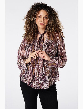 Ms mode blouse avec foulard
