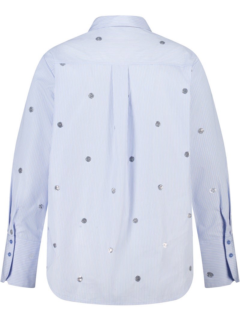 Ms mode blouse rayée avec perles Bleu Bleu Bleu - Kiabi