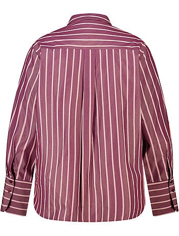 Ms mode blouse rayée avec perles