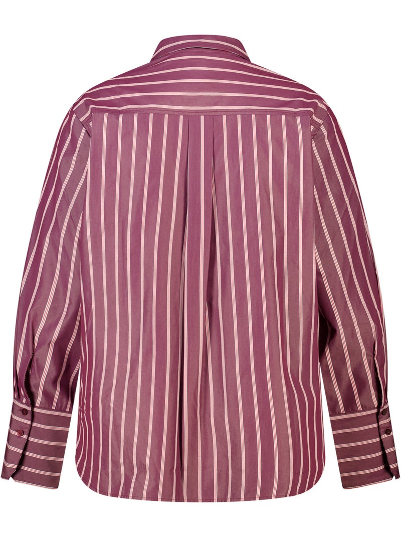 Ms mode blouse rayée avec perles Rouge - Kiabi