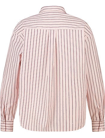 Ms mode blouse rayée avec strass