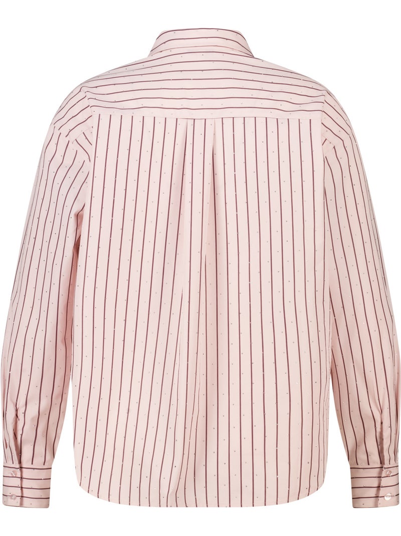 Ms mode blouse rayée avec strass Rose bonbon - Kiabi