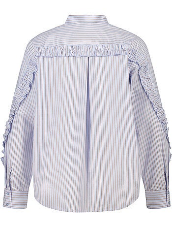 Ms mode blouse rayée avec volants