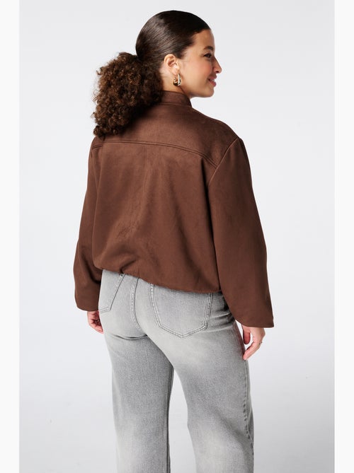 Ms mode blouson bomber en suédine - Kiabi