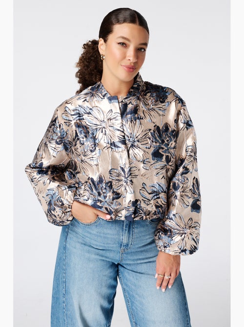 Ms mode blouson bomber jacquard - Kiabi