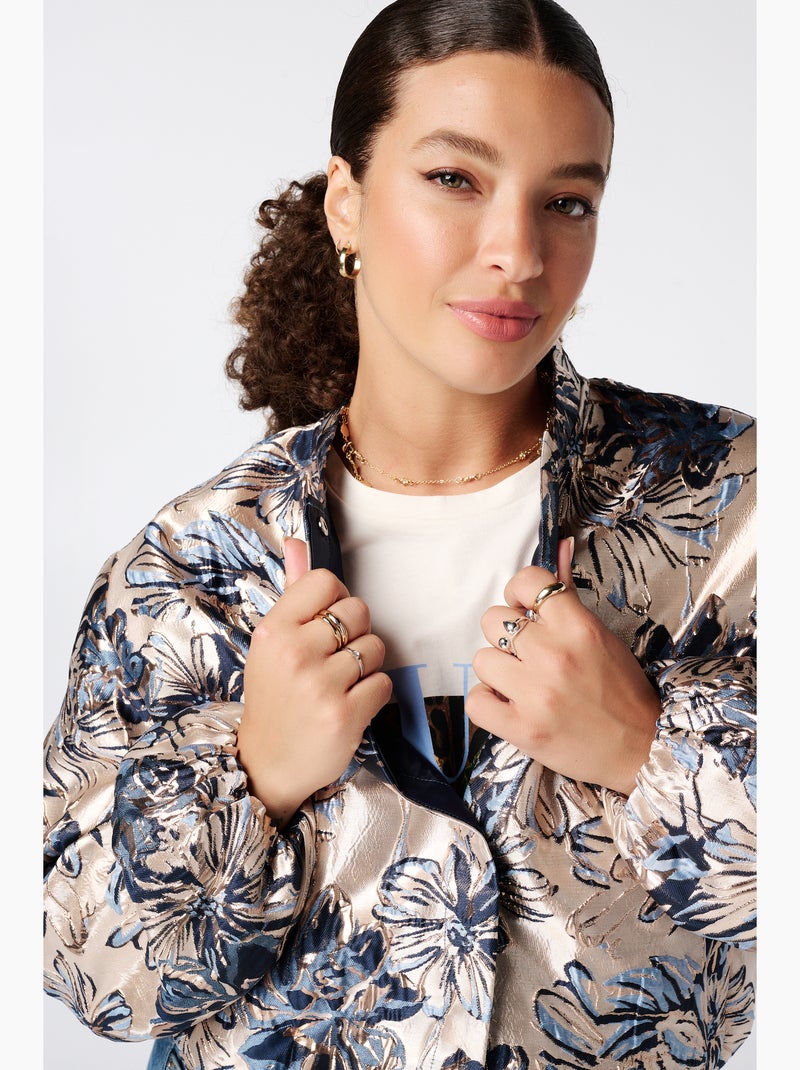 Ms mode blouson bomber jacquard Multicolore - Kiabi