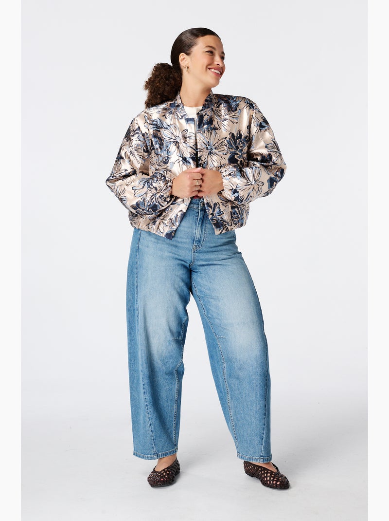 Ms mode blouson bomber jacquard Multicolore - Kiabi