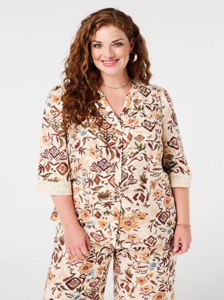 MS MODE Chemisier Blouse à imprimé