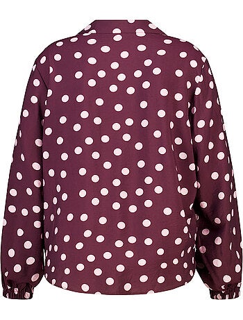 Ms mode chemisier blouse à pois