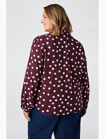 Ms mode chemisier blouse à pois
