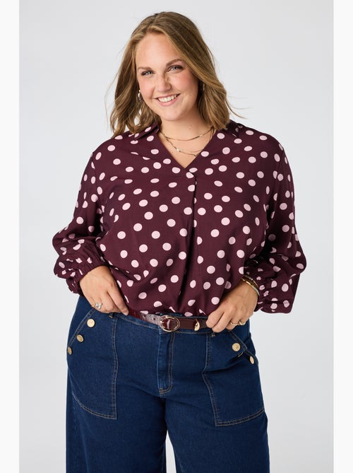 Ms mode chemisier blouse à pois - Kiabi Ms mode chemisier blouse à pois - Kiabi
