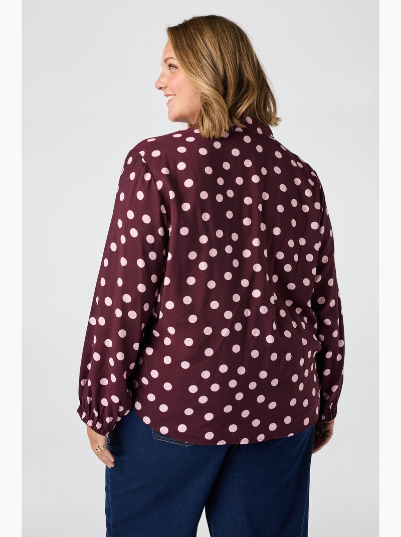 Ms mode chemisier blouse à pois Rouge carmin - Kiabi