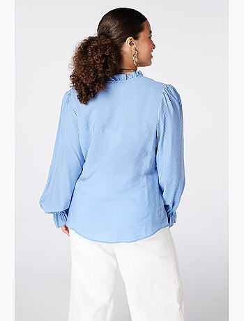 Ms Mode Chemisier blouse à volants