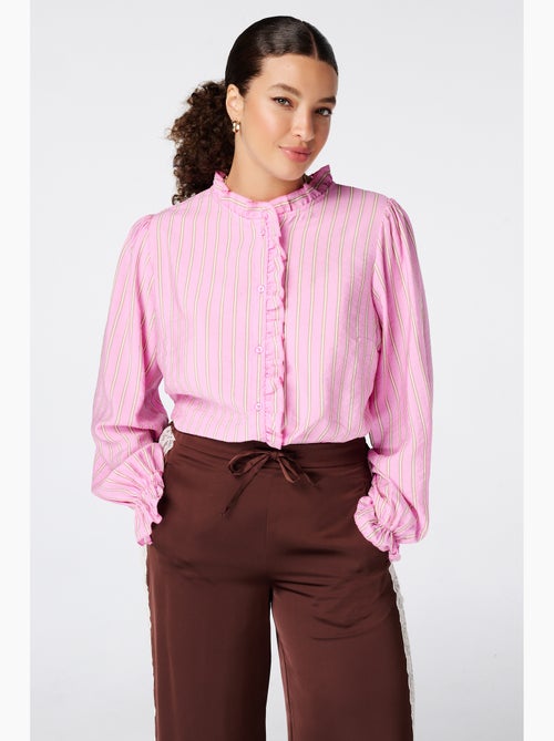 Ms Mode Chemisier blouse à volants - Kiabi Ms Mode Chemisier blouse à volants - Kiabi