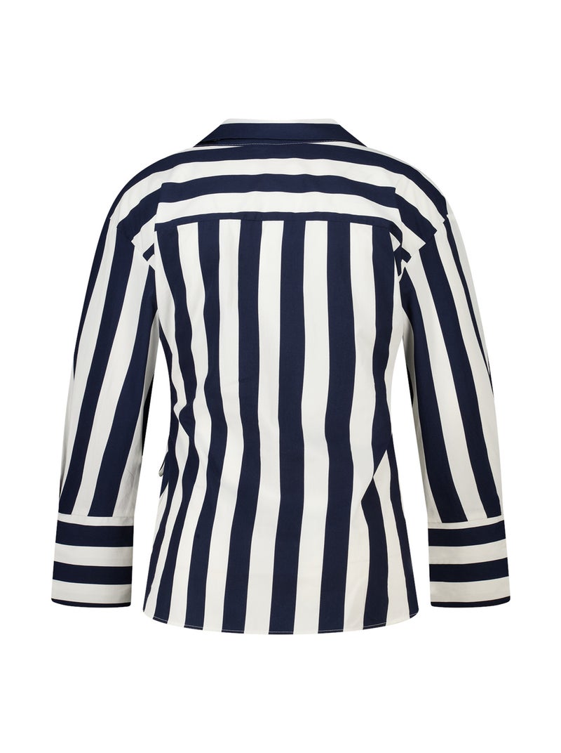 MS MODE Chemisier Blouse cache-cœur avec col en V et nœud Bleu Bleu Bleu - Kiabi