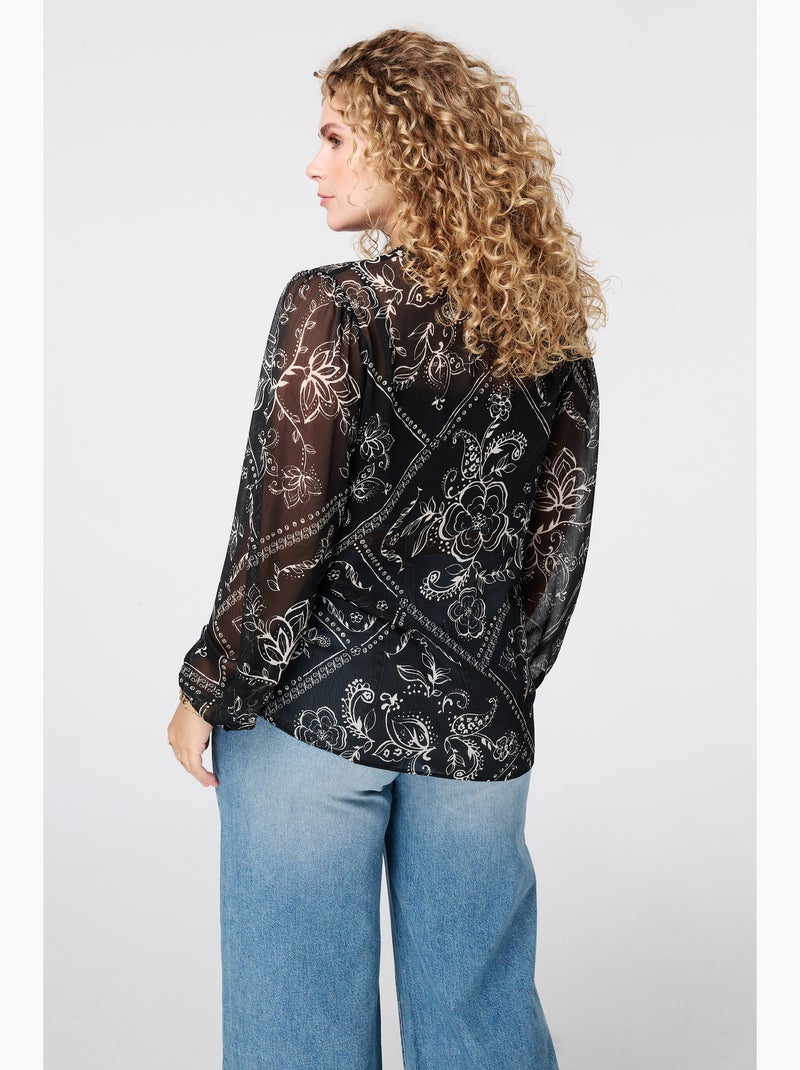 Chemisier Blanc Jennyfer Taille 42 - Occasion En Très Bon état, Manches Courtes, Coton