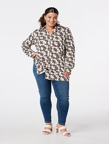 MS MODE Chemisier Blouse longue imprimée