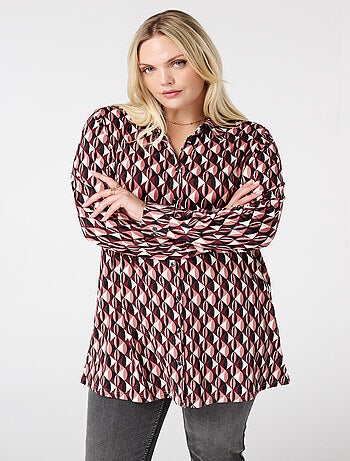 MS MODE Chemisier Blouse longue imprimée