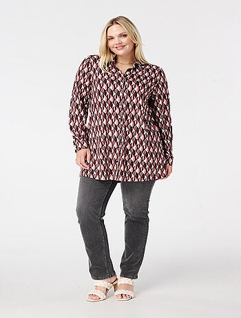 MS MODE Chemisier Blouse longue imprimée