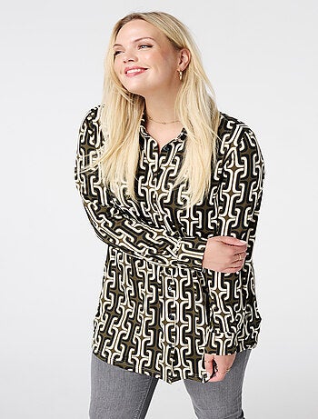 MS MODE Chemisier Blouse longue imprimée