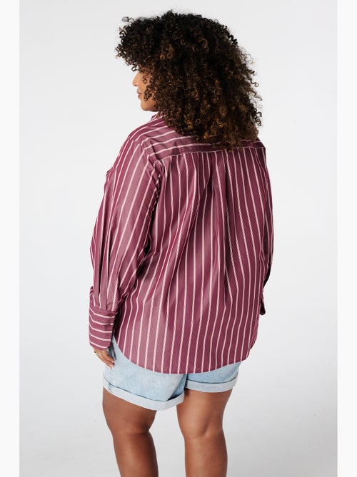 MS MODE Chemisier Blouse rayée avec perles - Kiabi MS MODE Chemisier Blouse rayée avec perles - Kiabi