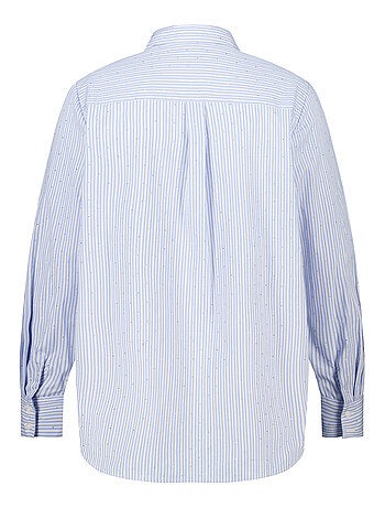 MS MODE Chemisier Blouse rayée avec strass