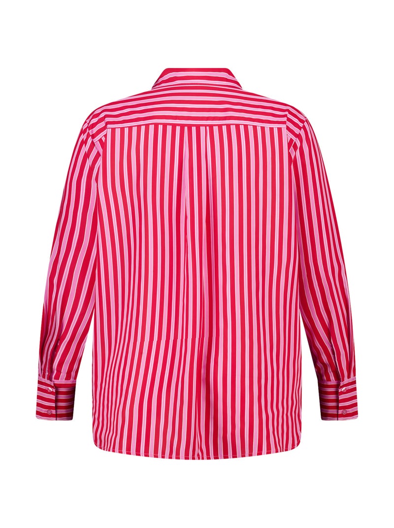 MS MODE Chemisier Blouse rayée Rose rouge - Kiabi